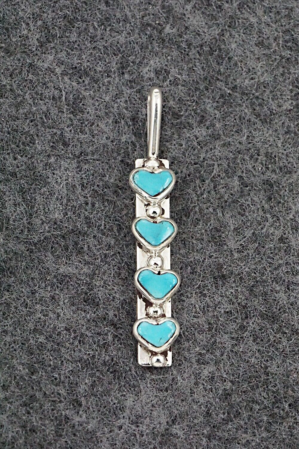 Turquoise & Sterling Silver Pendant - Kallen Kallestewa