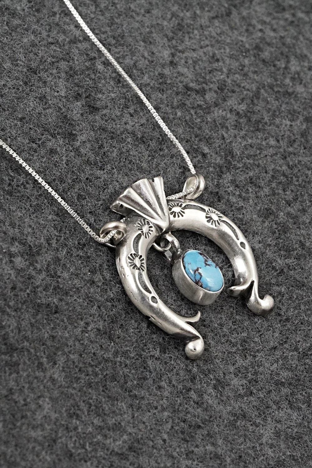 Turquoise & Sterling Silver Necklace - Gary Shorty