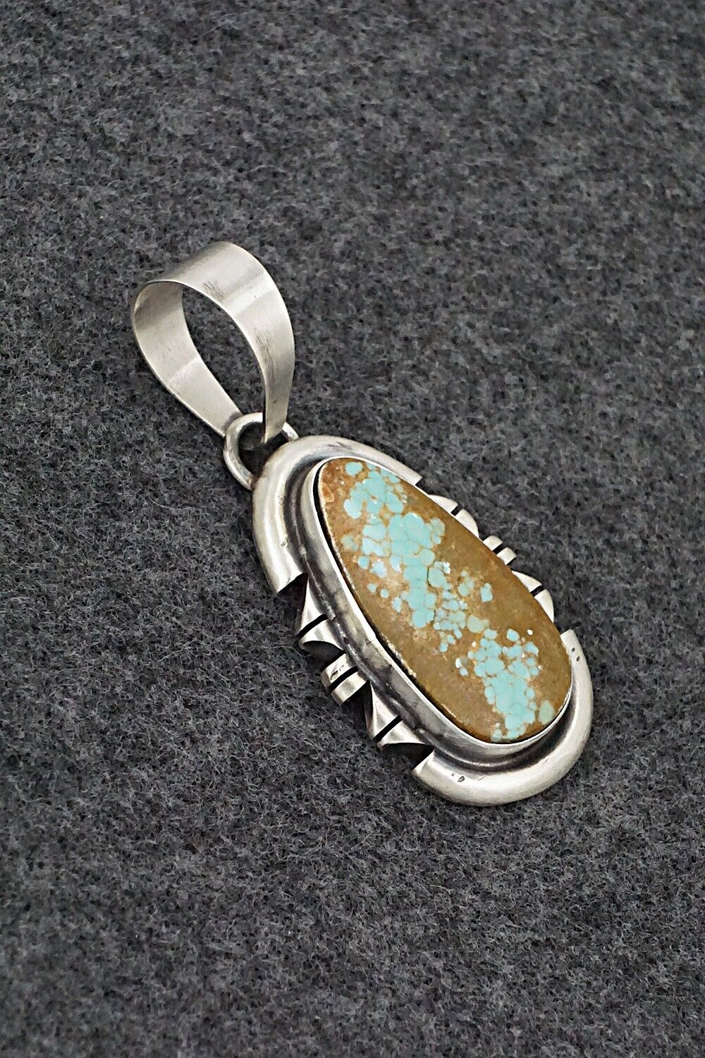 Turquoise & Sterling Silver Pendant - Randy Billy