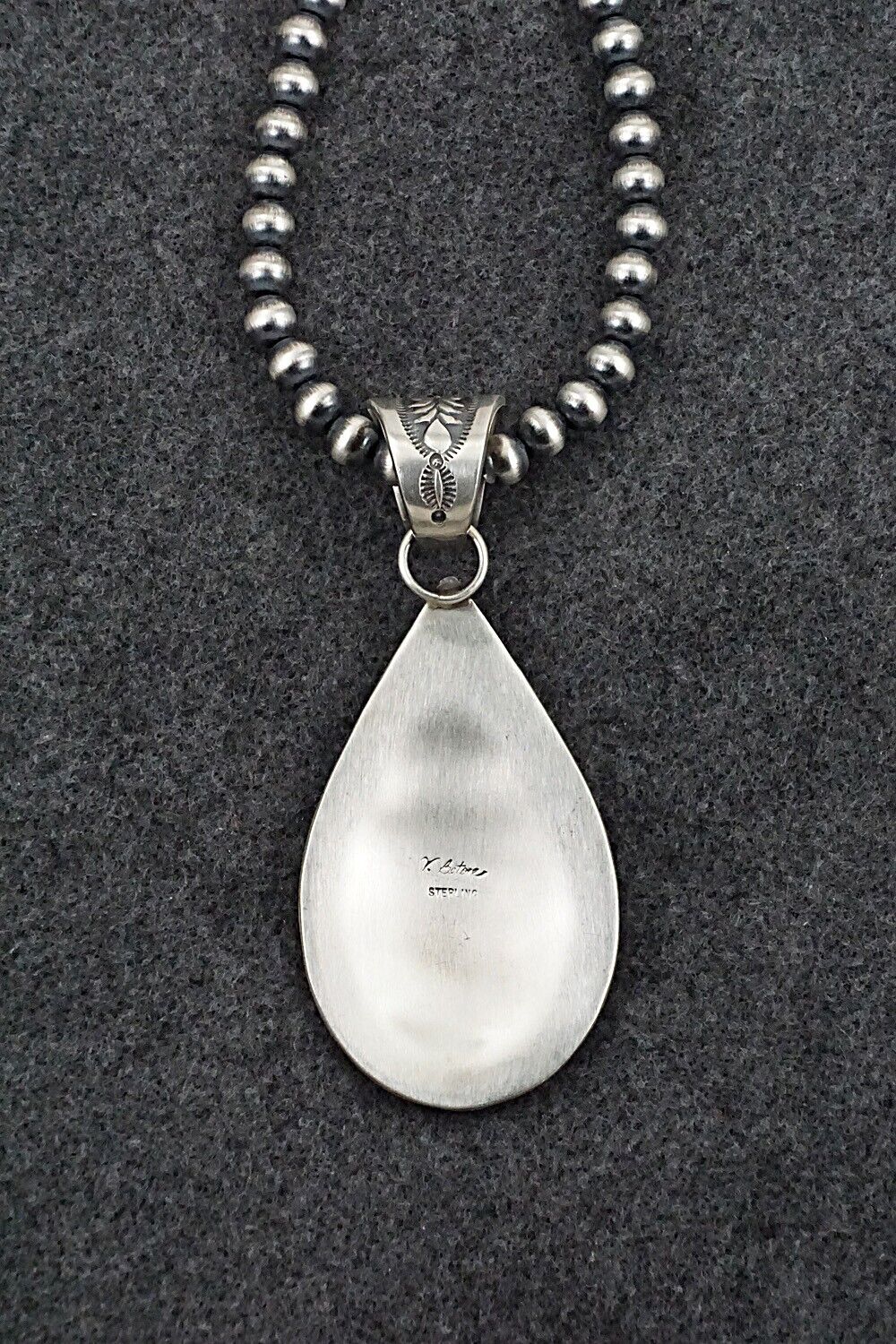 Turquoise & Sterling Silver Necklace - Verley Betone