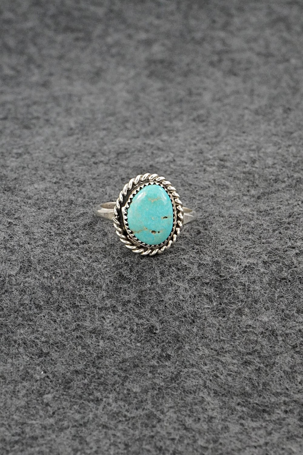 Turquoise & Sterling Silver Ring - Darius Arviso - Size 7.75