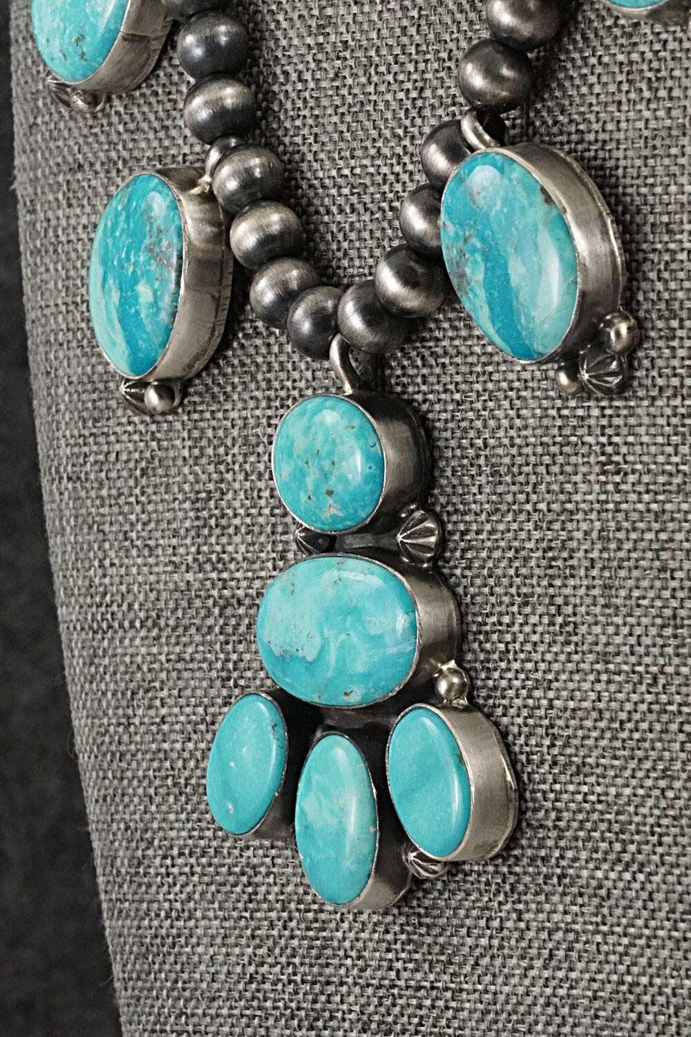 Turquoise & Sterling Silver Necklace Set - Darrin Livingston