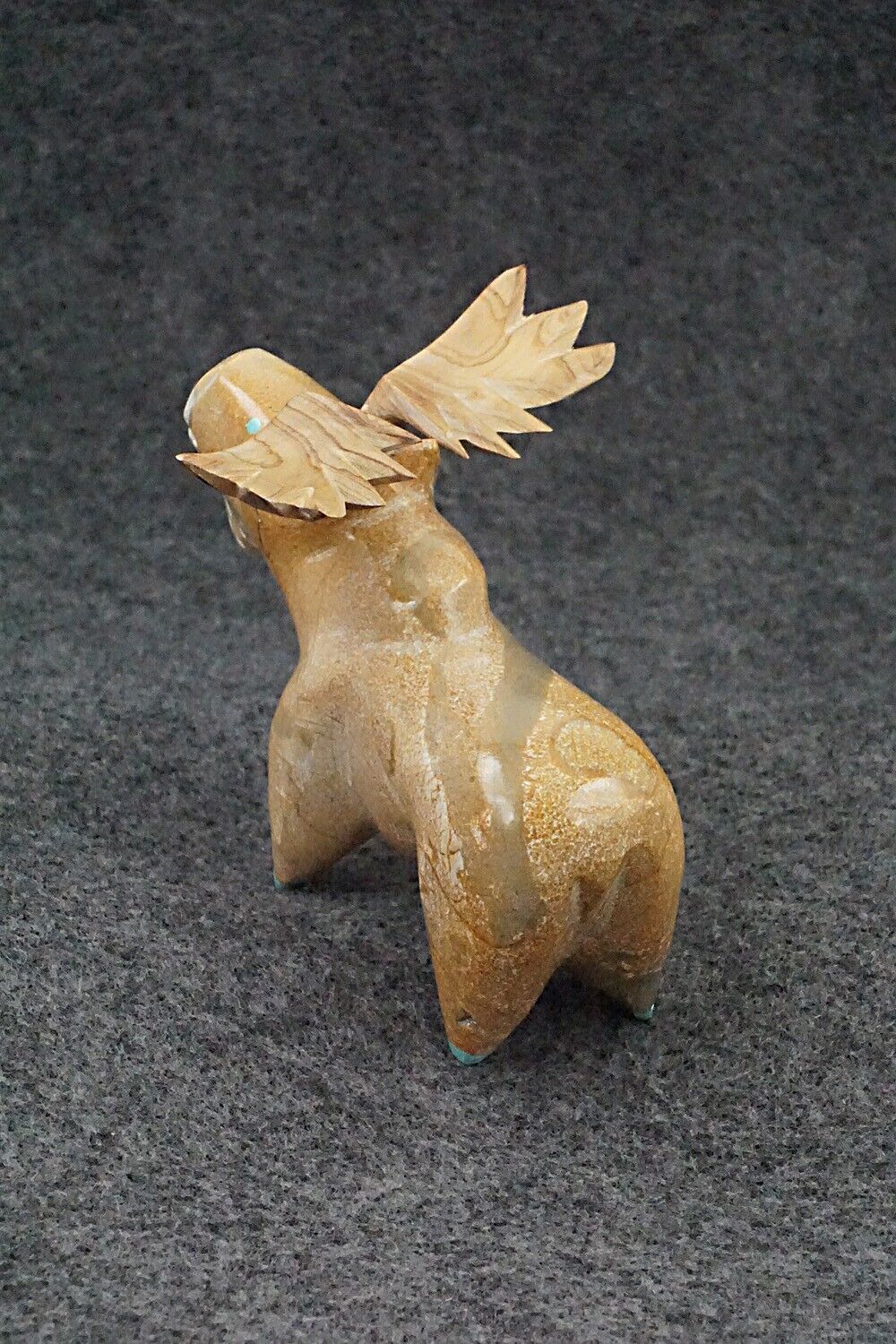 Moose Zuni Fetish Carving - Enrike Leekya