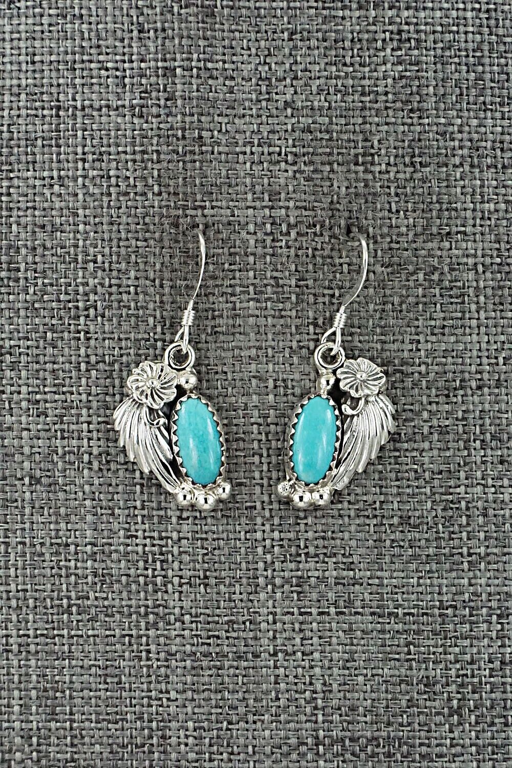 Turquoise and Sterling Silver Earrings - Andrew Vandever