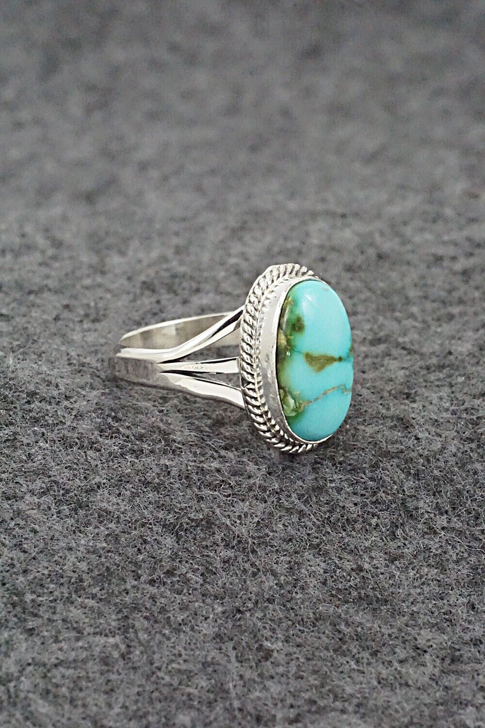 Turquoise & Sterling Silver Ring - Alice Rose Saunders - Size 8