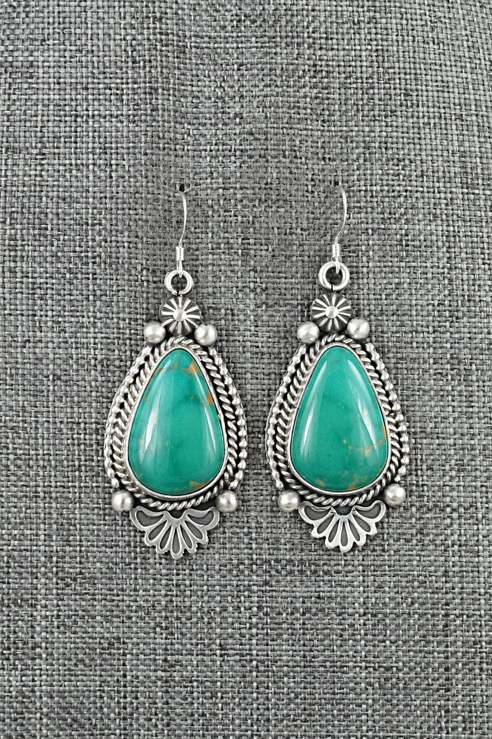 Turquoise & Sterling Silver Earrings - Michael Calladitto