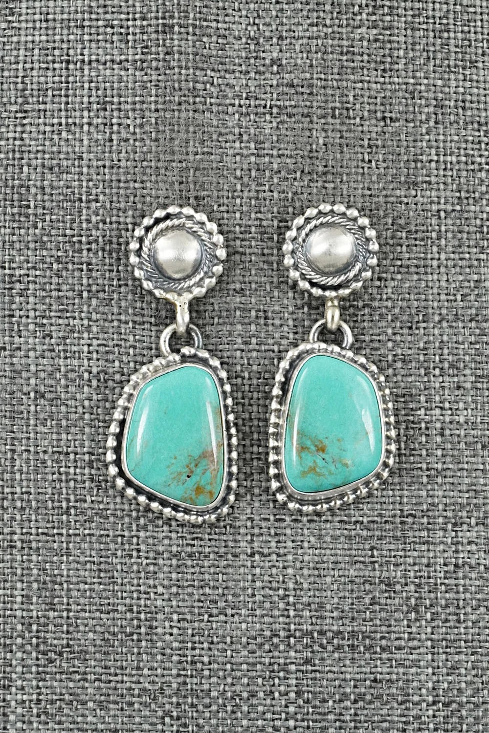 Turquoise & Sterling Silver Earrings - Darrin Livingston