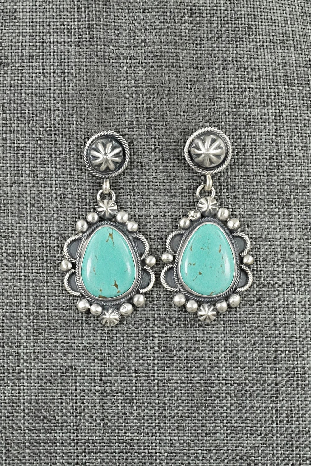 Turquoise & Sterling Silver Earrings - Darrin Livingston