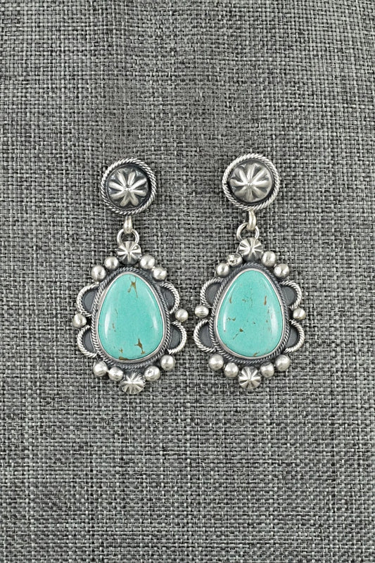 Turquoise & Sterling Silver Earrings - Darrin Livingston