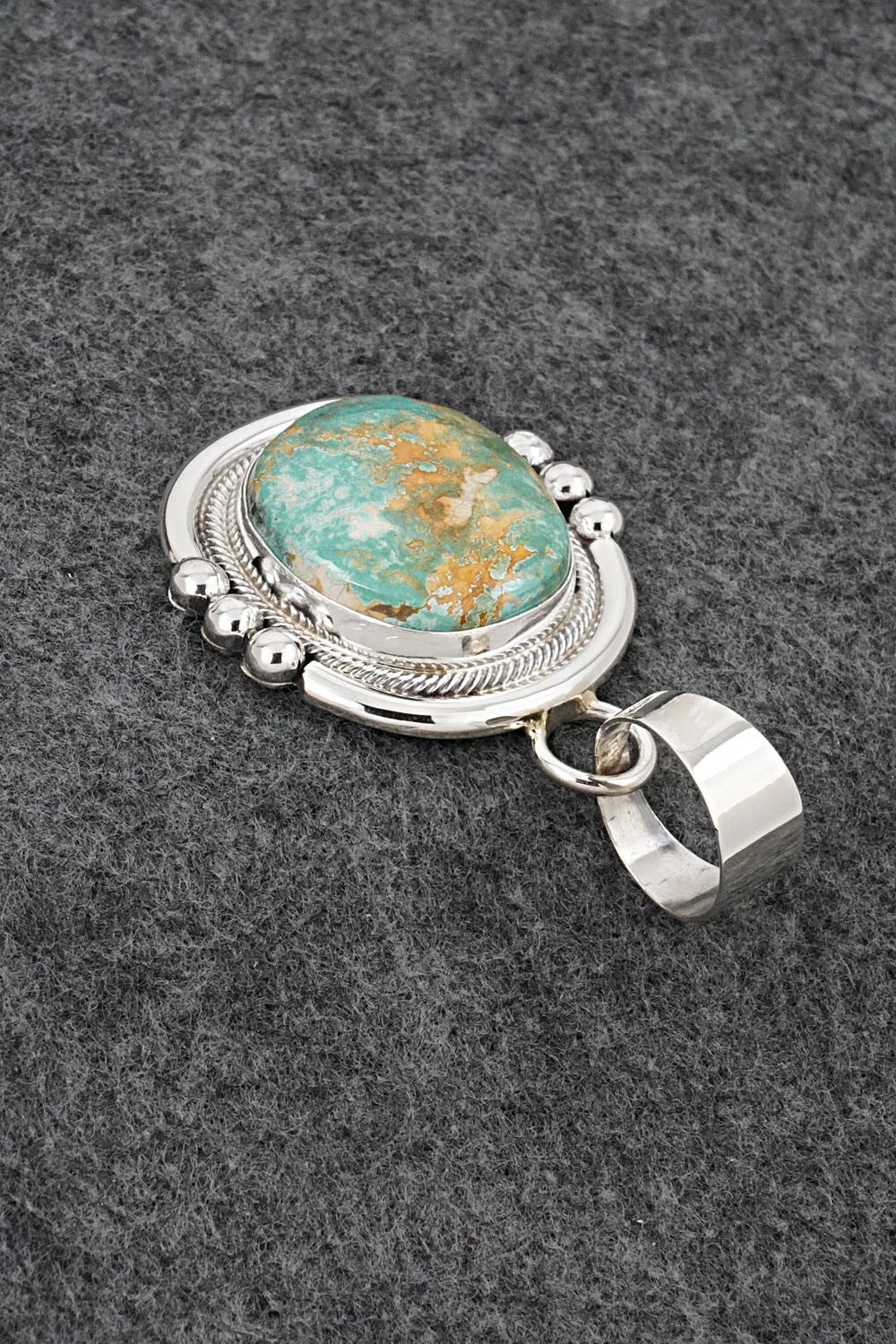 Turquoise & Sterling Silver Pendant - Joelias Draper