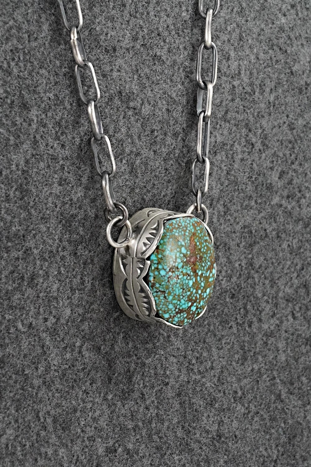 Turquoise & Sterling Silver Necklace - Paul Livingston