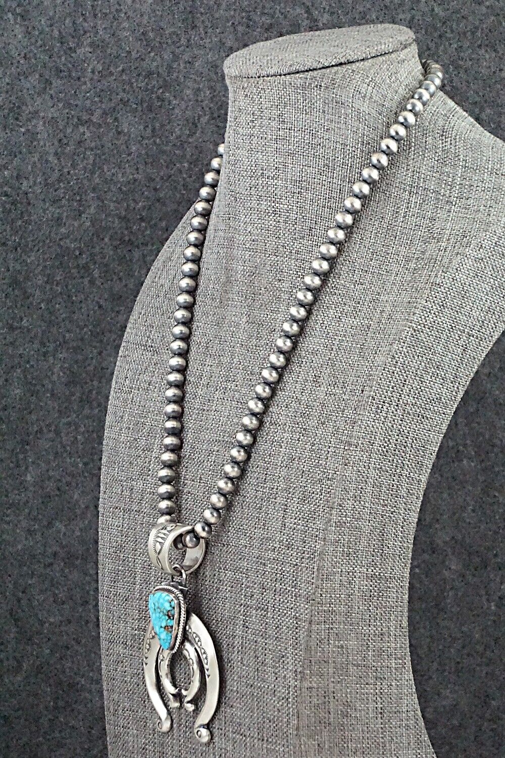 Turquoise & Sterling Silver Necklace - Paige Gordon