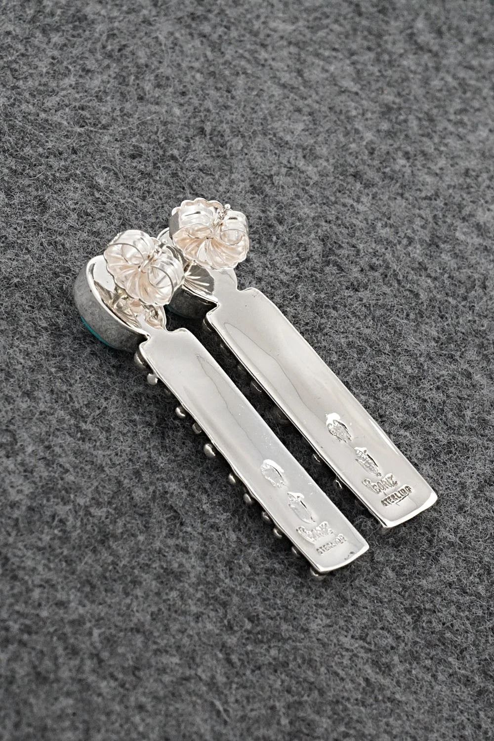 Turquoise & Sterling Silver Earrings - Raymond Coriz
