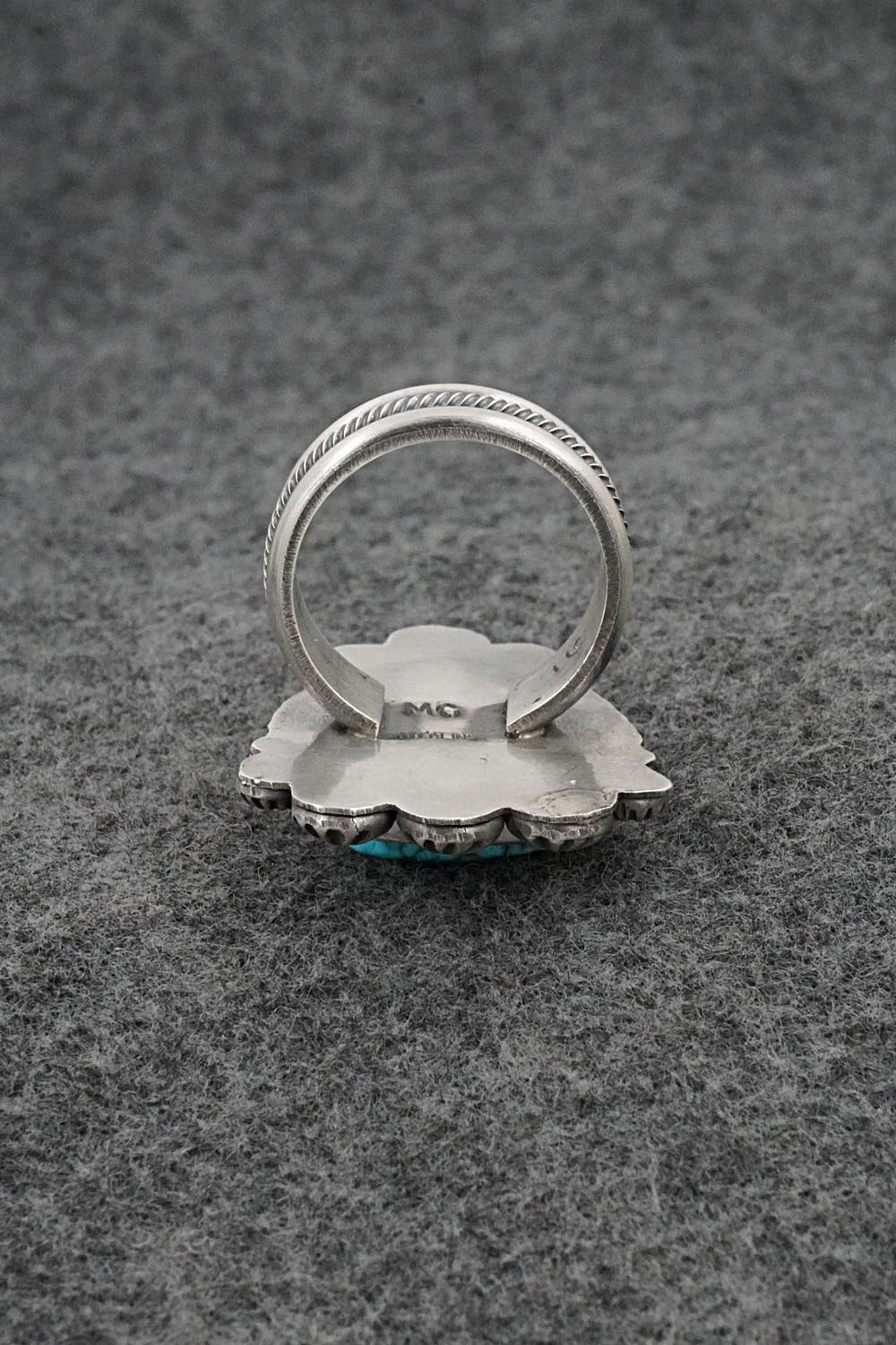 Turquoise & Sterling Silver Ring - Michael Calladitto - Size 9.5