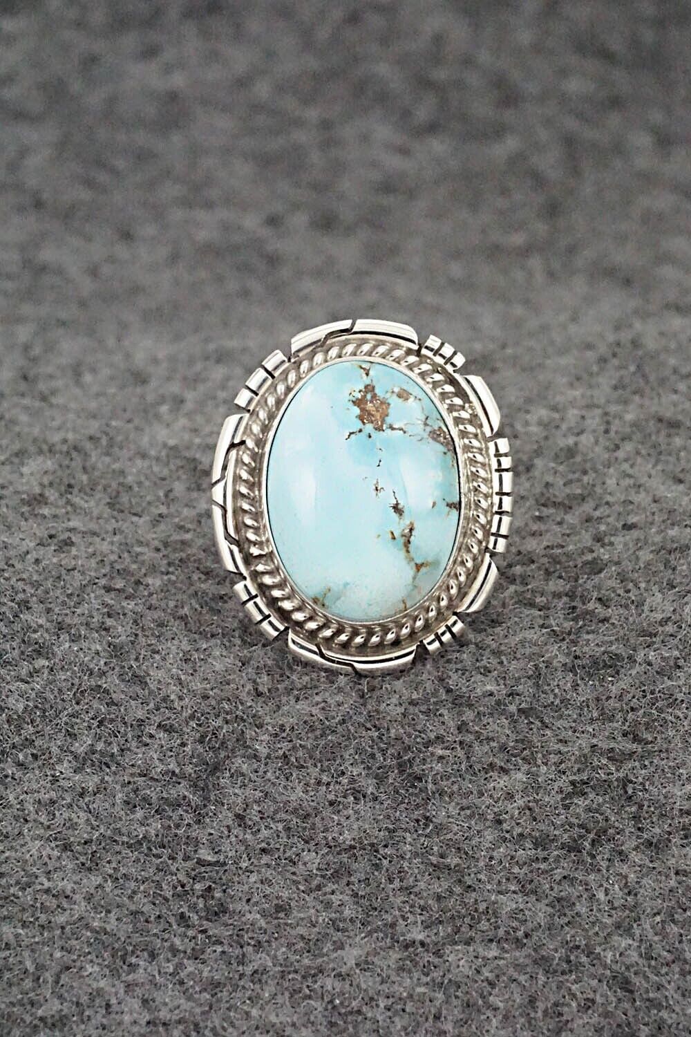 Turquoise & Sterling Silver Ring - Peggy Skeets - Size 7.5