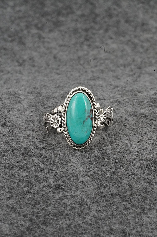 Turquoise & Sterling Silver Ring - Annette Chiquito - Size 7