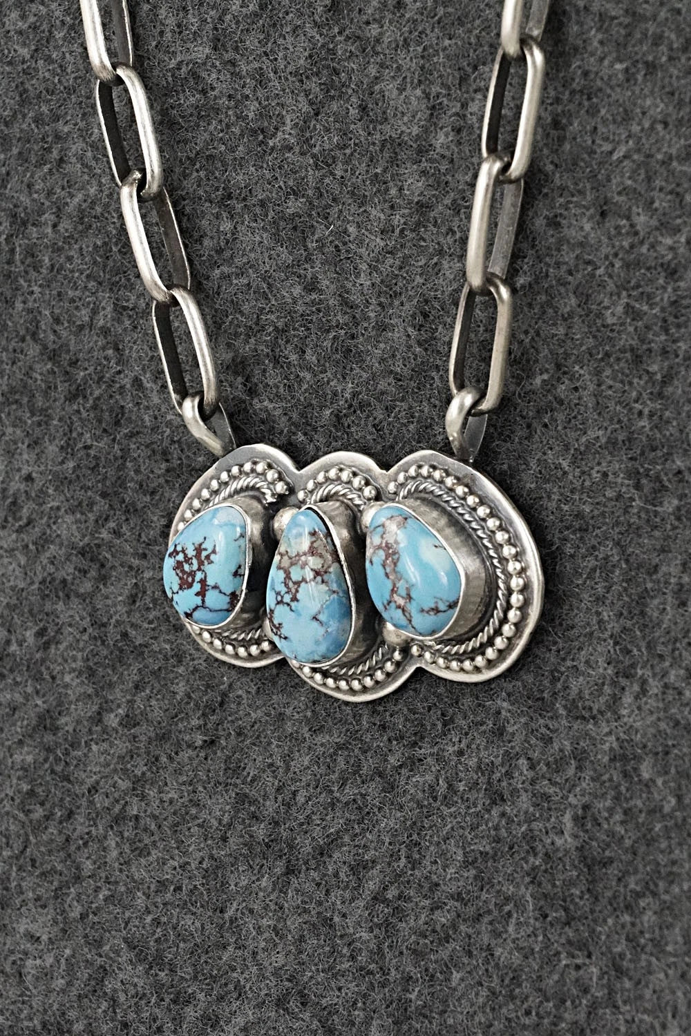 Turquoise & Sterling Silver Necklace - Kathleen Livingston