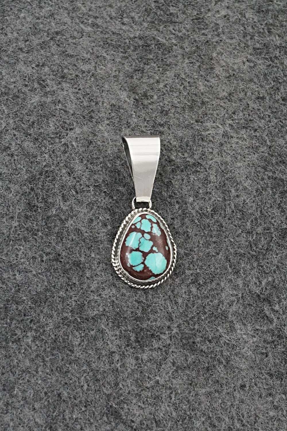 Turquoise & Sterling Silver Pendant - Eugene Gruber
