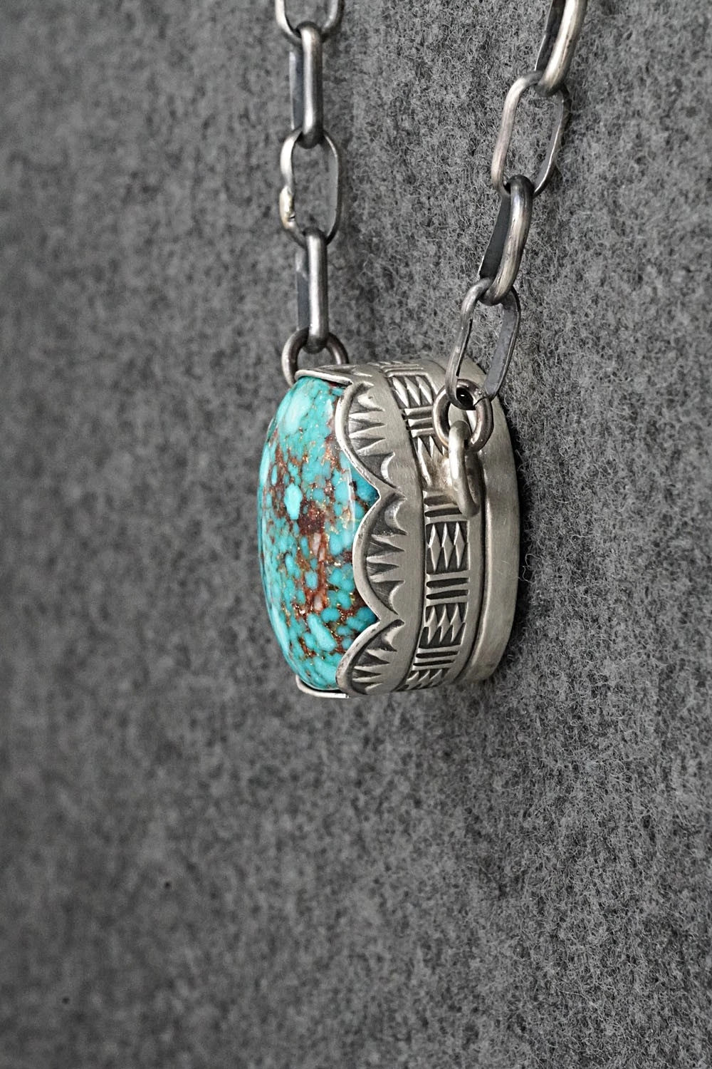 Turquoise & Sterling Silver Necklace - Paul Livingston