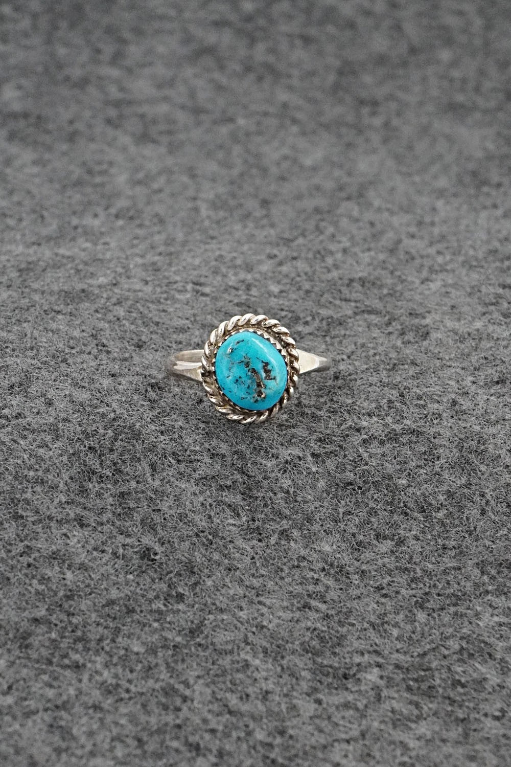 Turquoise & Sterling Silver Ring - Darius Arviso - Size 7.75