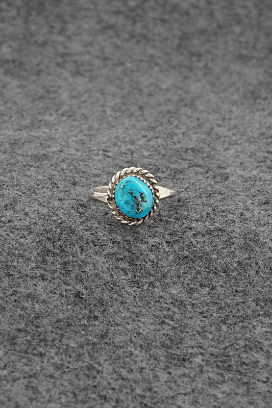 Turquoise & Sterling Silver Ring - Darius Arviso - Size 7.75
