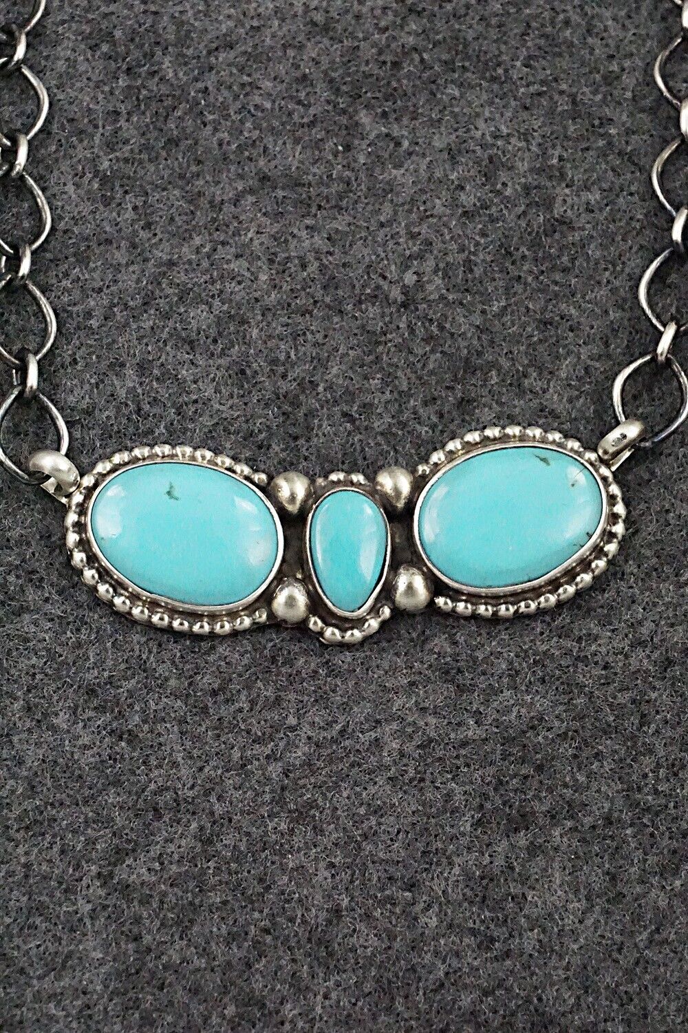 Turquoise & Sterling Silver Necklace - Kathleen Livingston