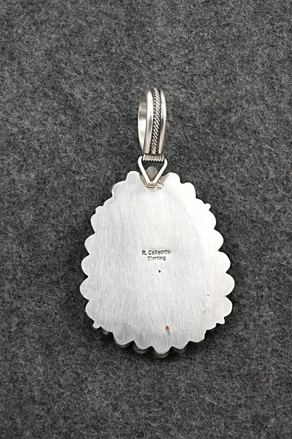 Turquoise & Sterling Silver Pendant - Rosita Calladitto