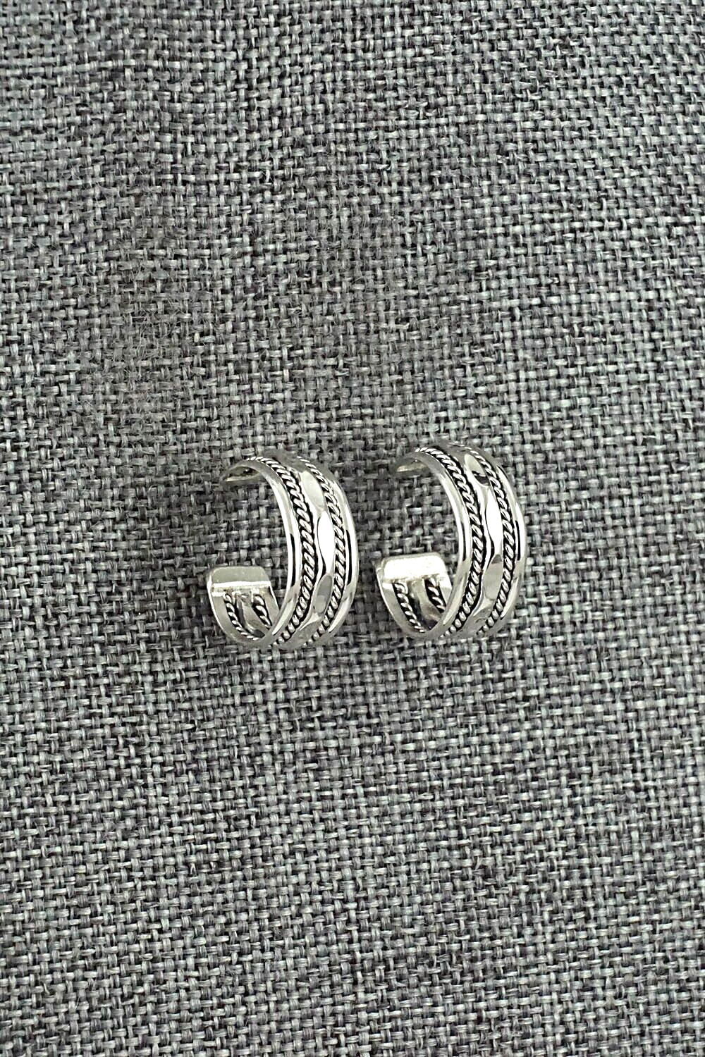 Sterling Silver Hoop Earrings - Elaine Tahe