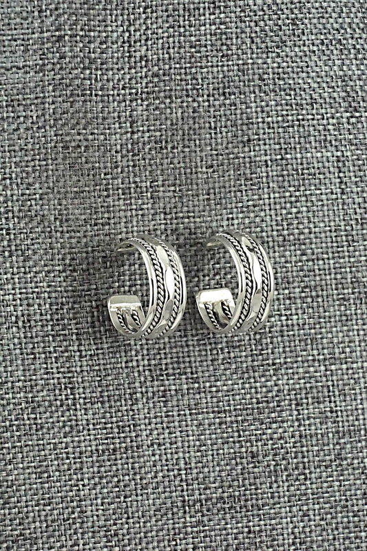 Sterling Silver Hoop Earrings - Elaine Tahe