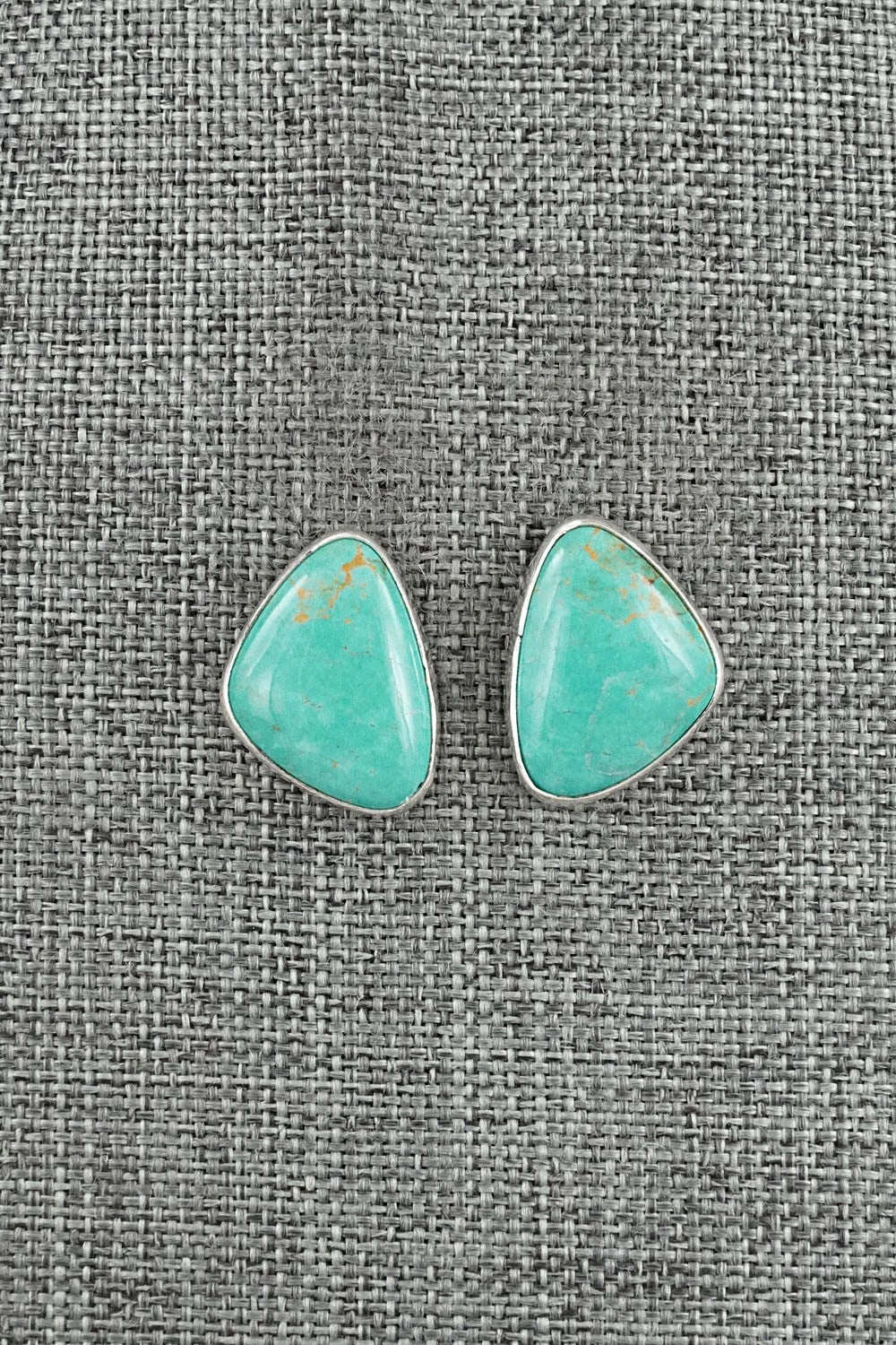 Turquoise & Sterling Silver Earrings - Eugene Gruber