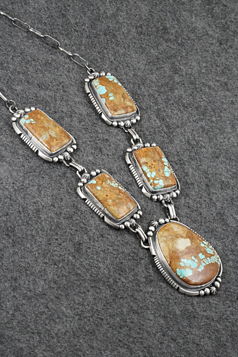 Turquoise & Sterling Silver Necklace and Earrings Set - Bob Becenti
