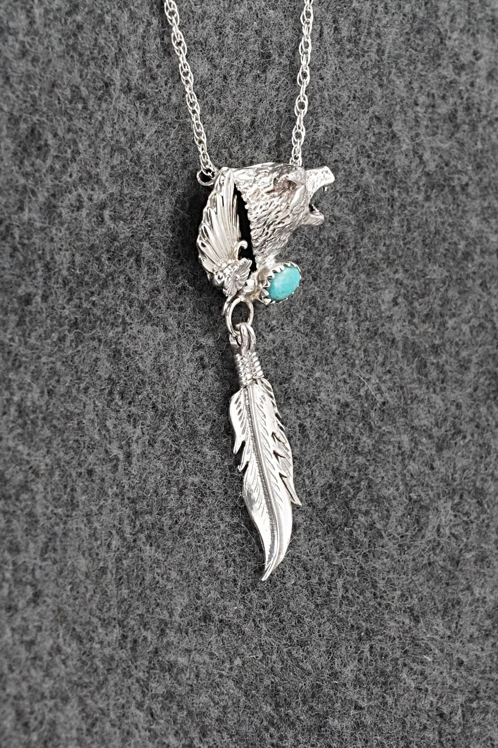 Turquoise & Sterling Silver Necklace - Genevieve Francisco