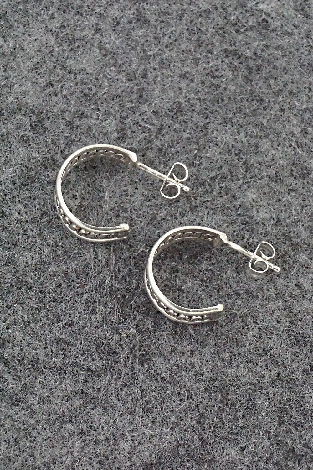 Sterling Silver Hoop Earrings - Caroline Tsosie