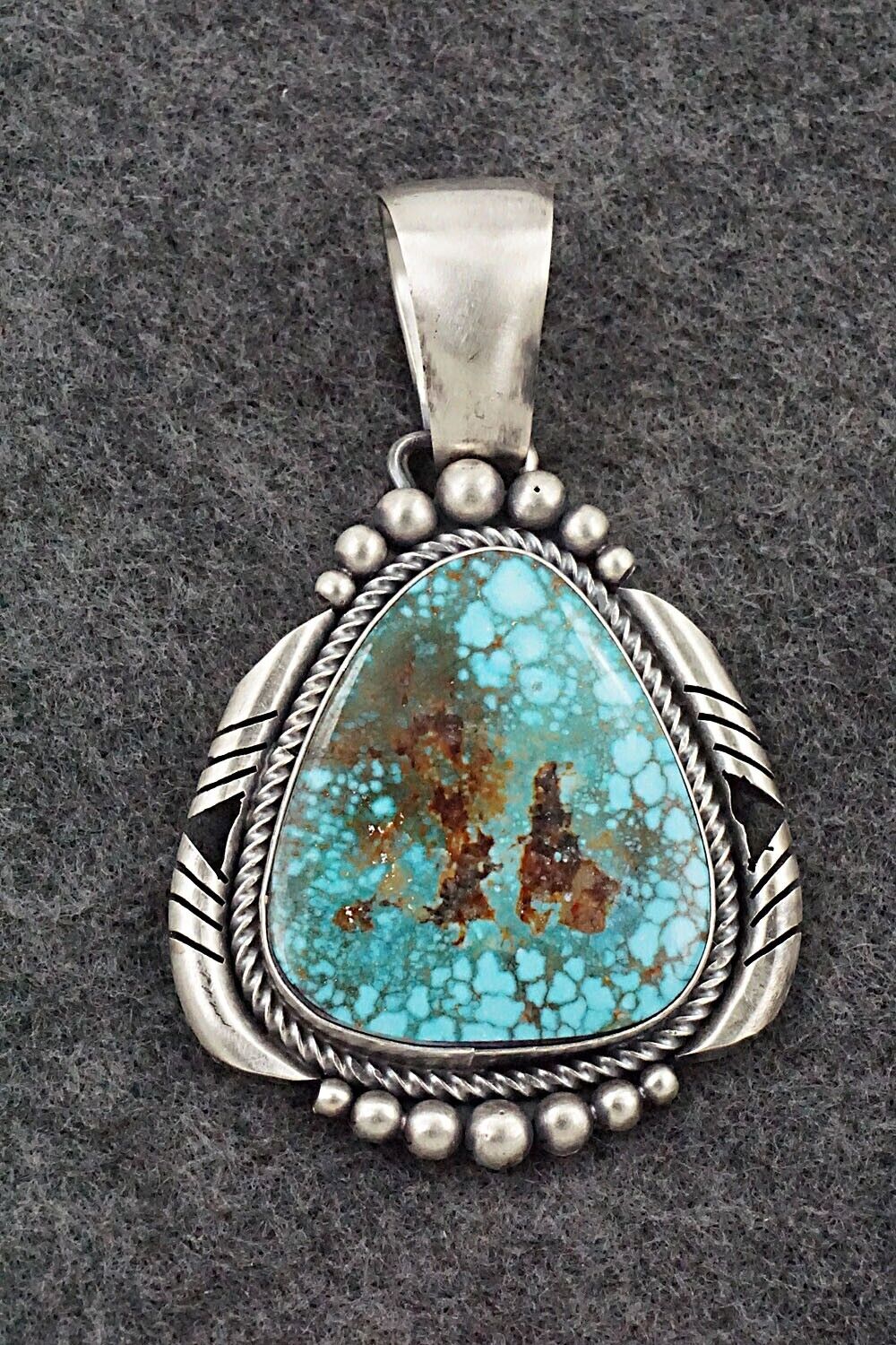 Turquoise & Sterling Silver Pendant - Paul Livingston