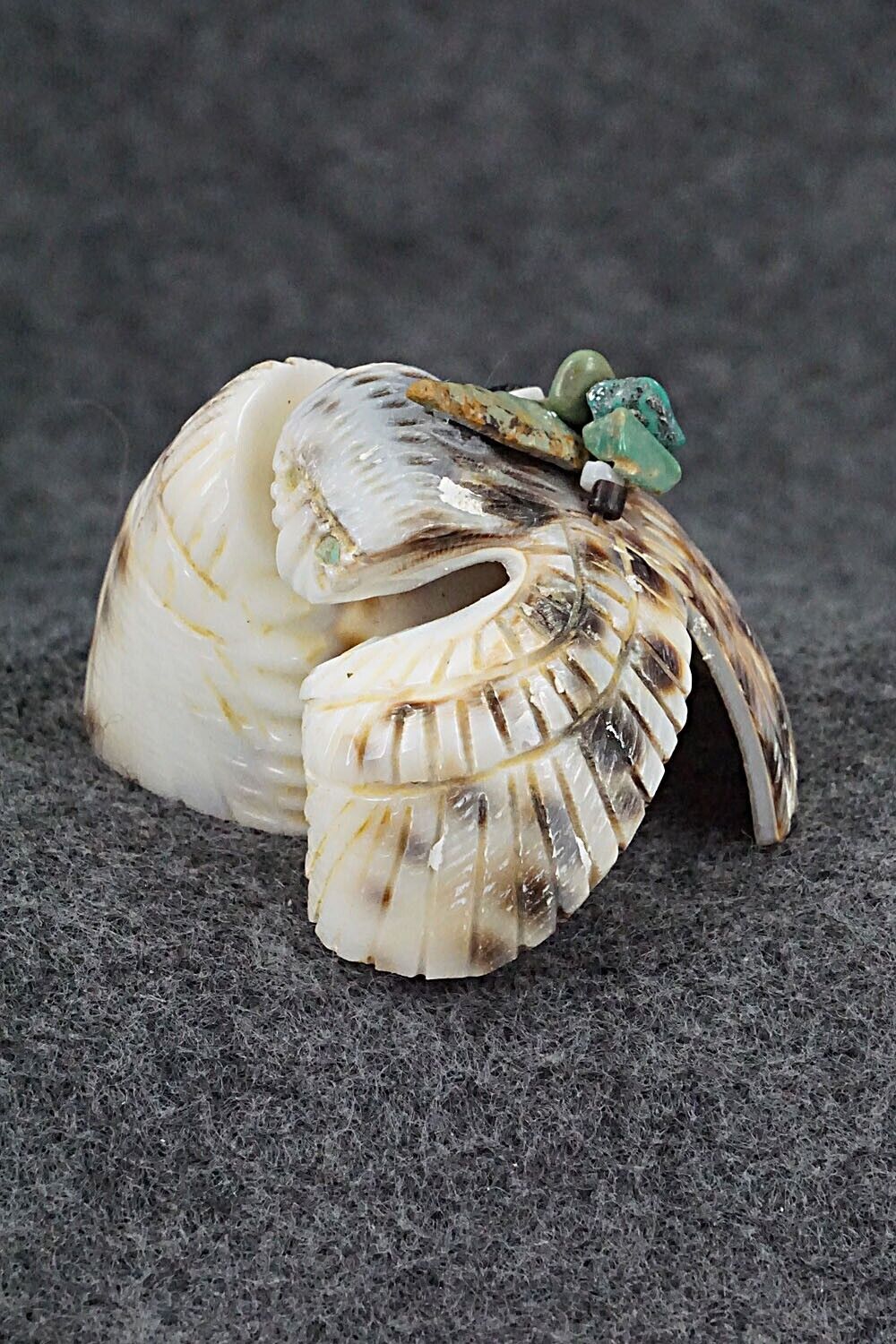 Owl Zuni Fetish Carving - Byrston Bowannie