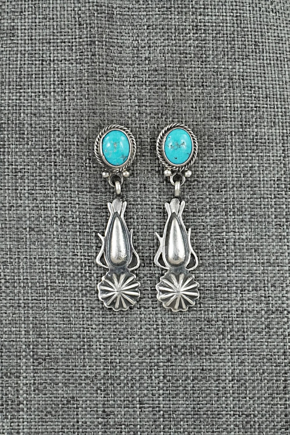 Turquoise & Sterling Silver Earrings - Verley Betone