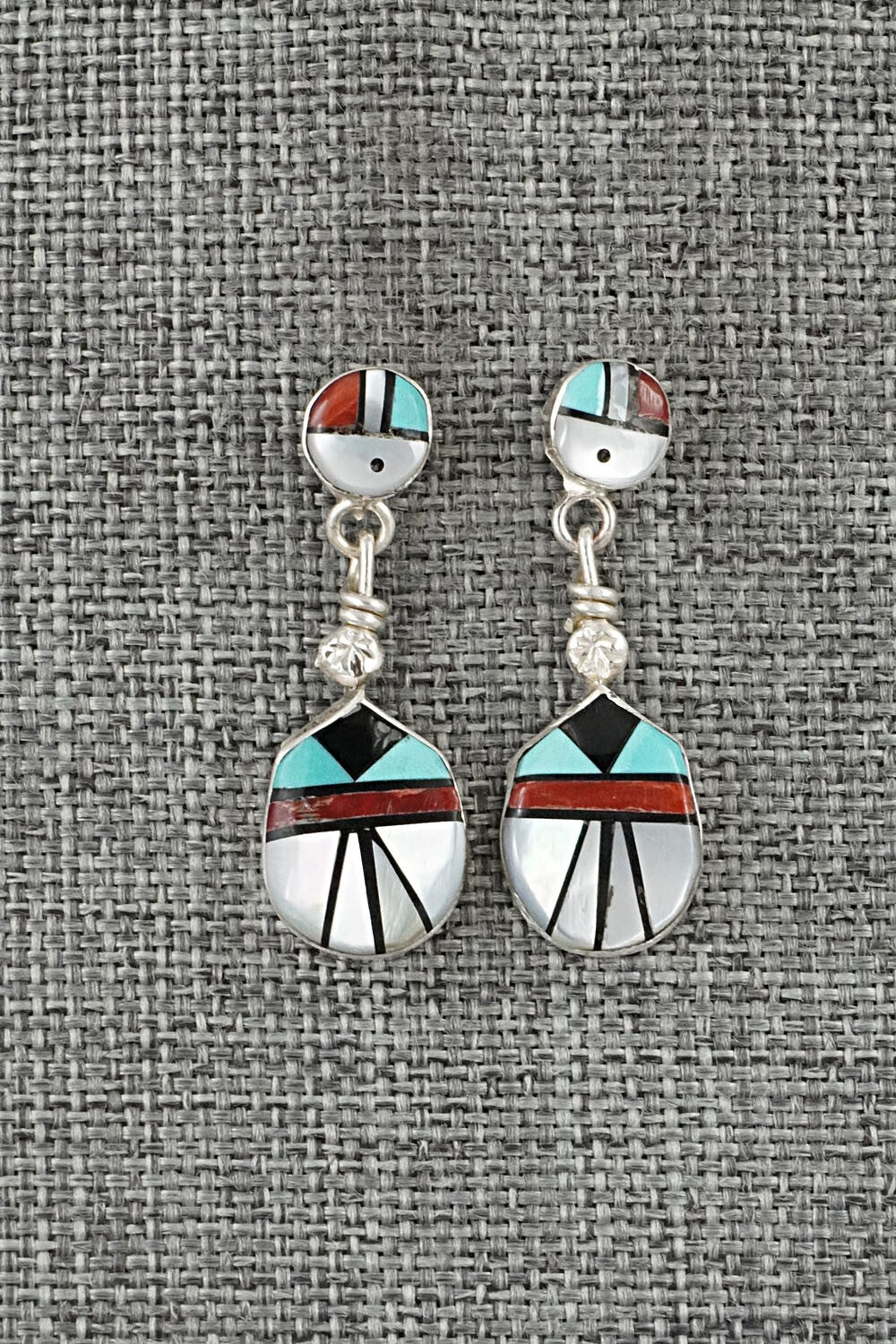 Multi-Stone Inlay & Sterling Silver Earrings - Ola Eriacho