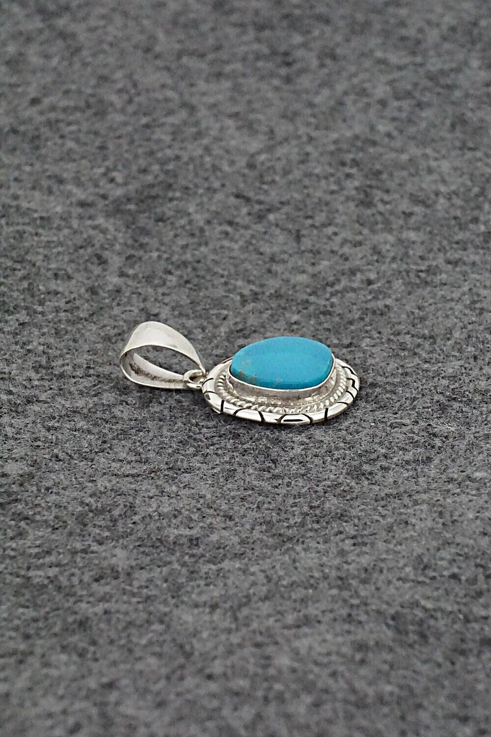 Turquoise & Sterling Silver Pendant - Peggy Skeets