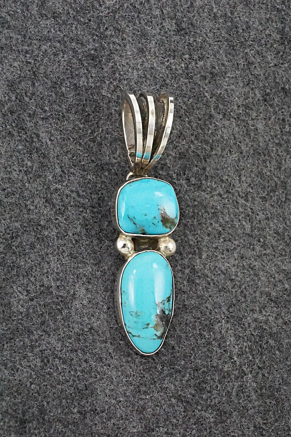 Turquoise & Sterling Silver Pendant - Rick Martinez