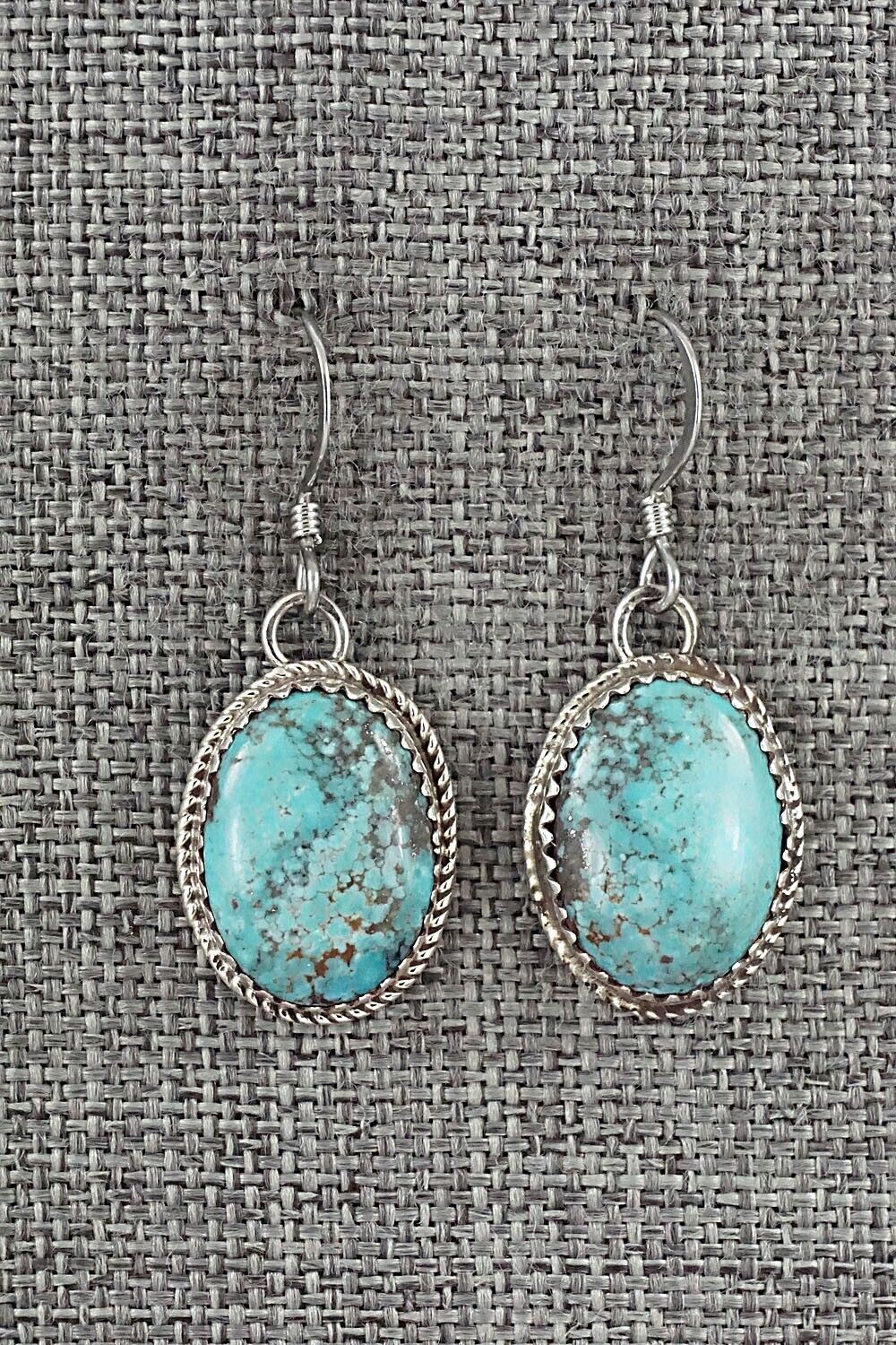 Turquoise & Sterling Silver Earrings - Ernest Hawthorne