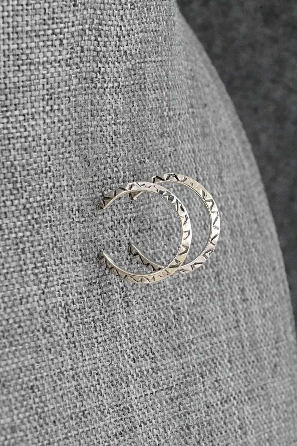 Sterling Silver Hoop Earrings - Elaine Tahe