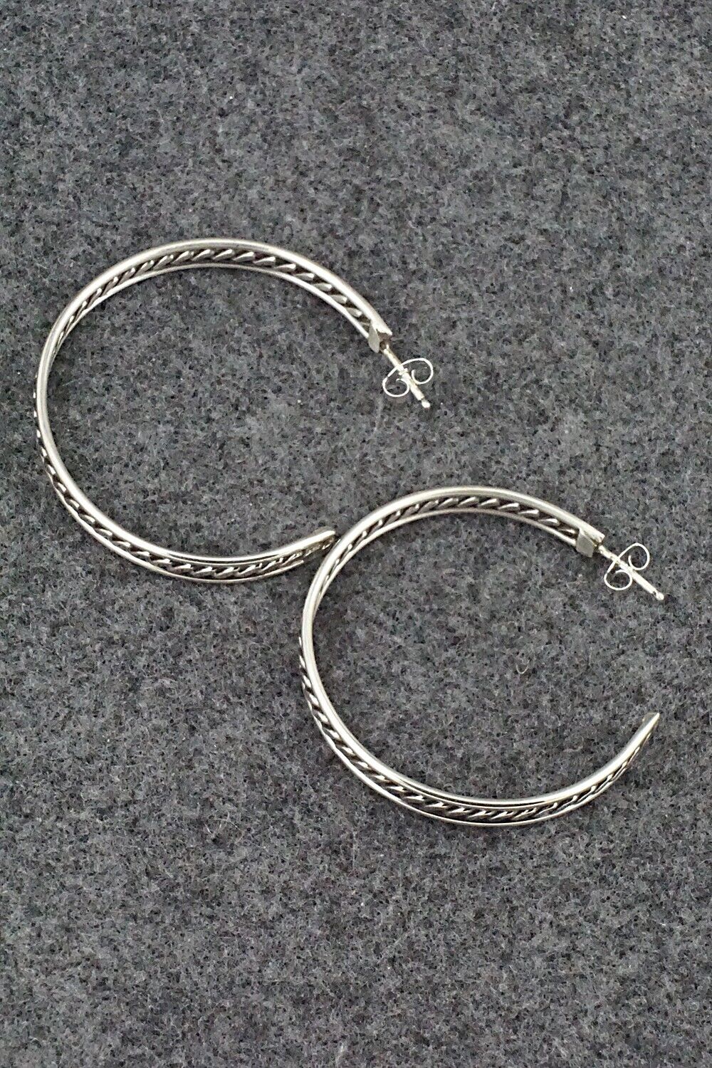 Sterling Silver Hoop Earrings - Elaine Tahe