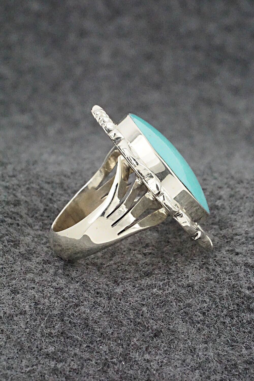 Turquoise & Sterling Silver Ring - Emerson Delgarito - Size 8