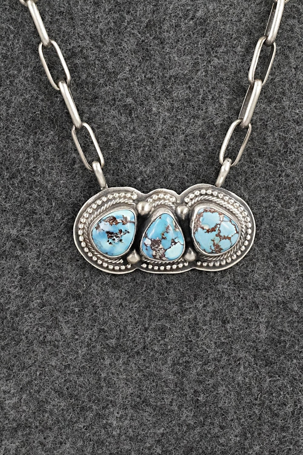 Turquoise & Sterling Silver Necklace - Kathleen Livingston