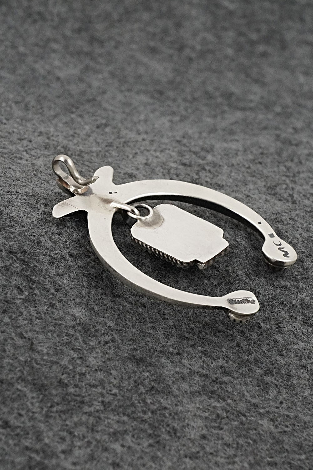 Turquoise & Sterling Silver Pendant - Martha Cayatiento