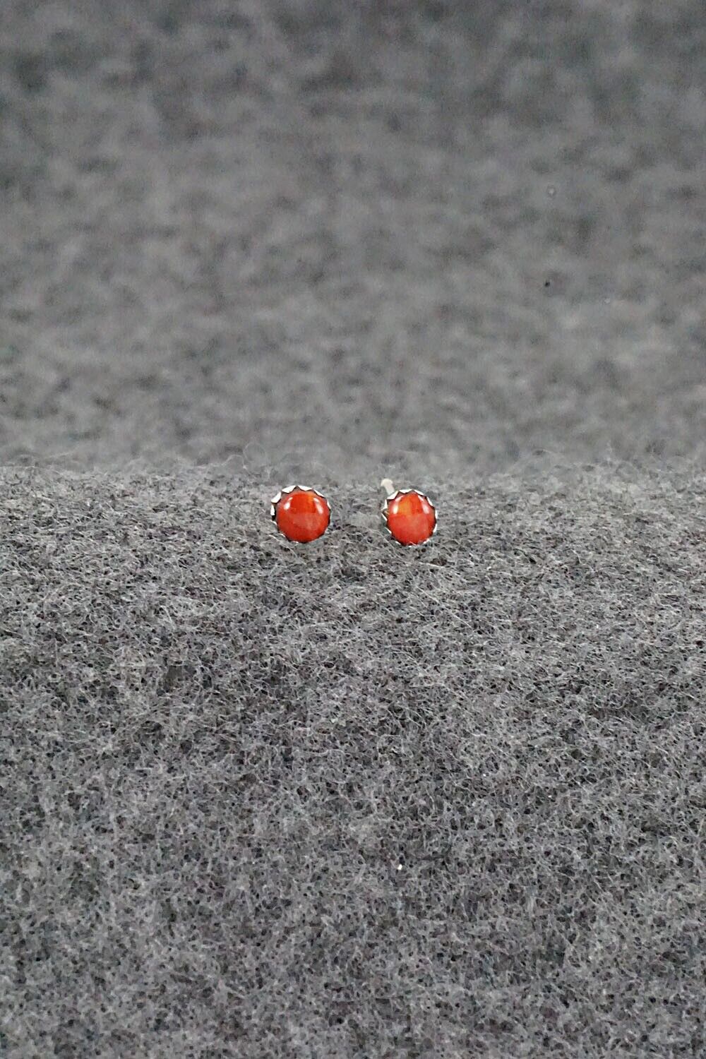 Spiny Oyster & Sterling Silver Earrings - Serena Sanchez