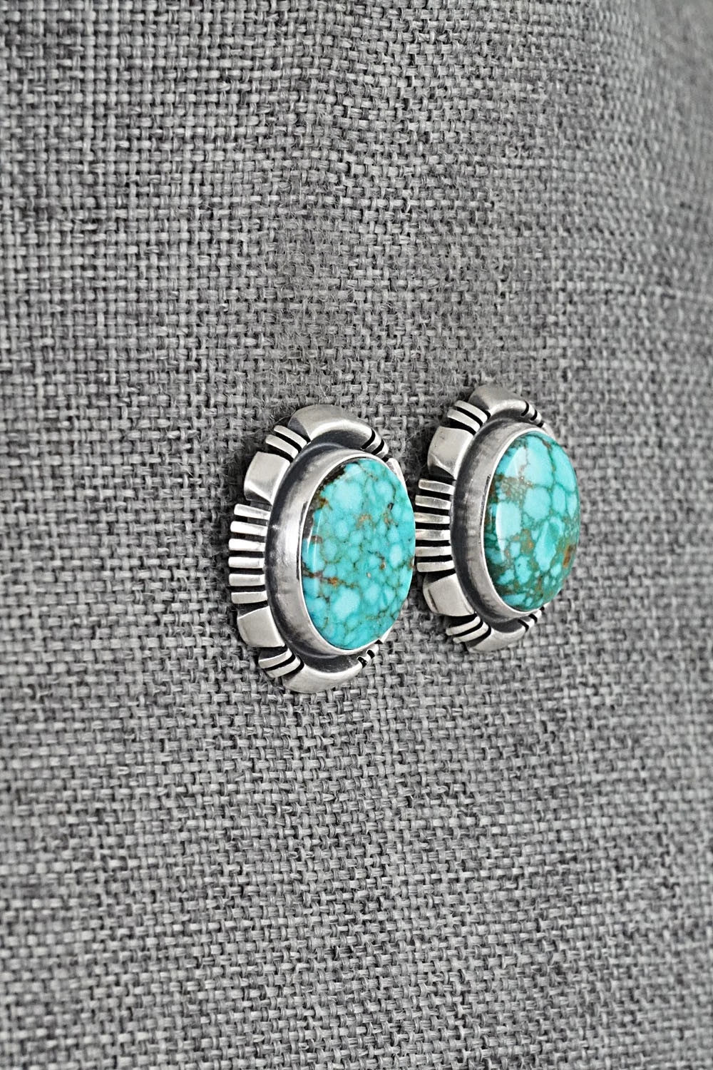 Turquoise & Sterling Silver Necklace and Earrings Set - Mark Yazzie