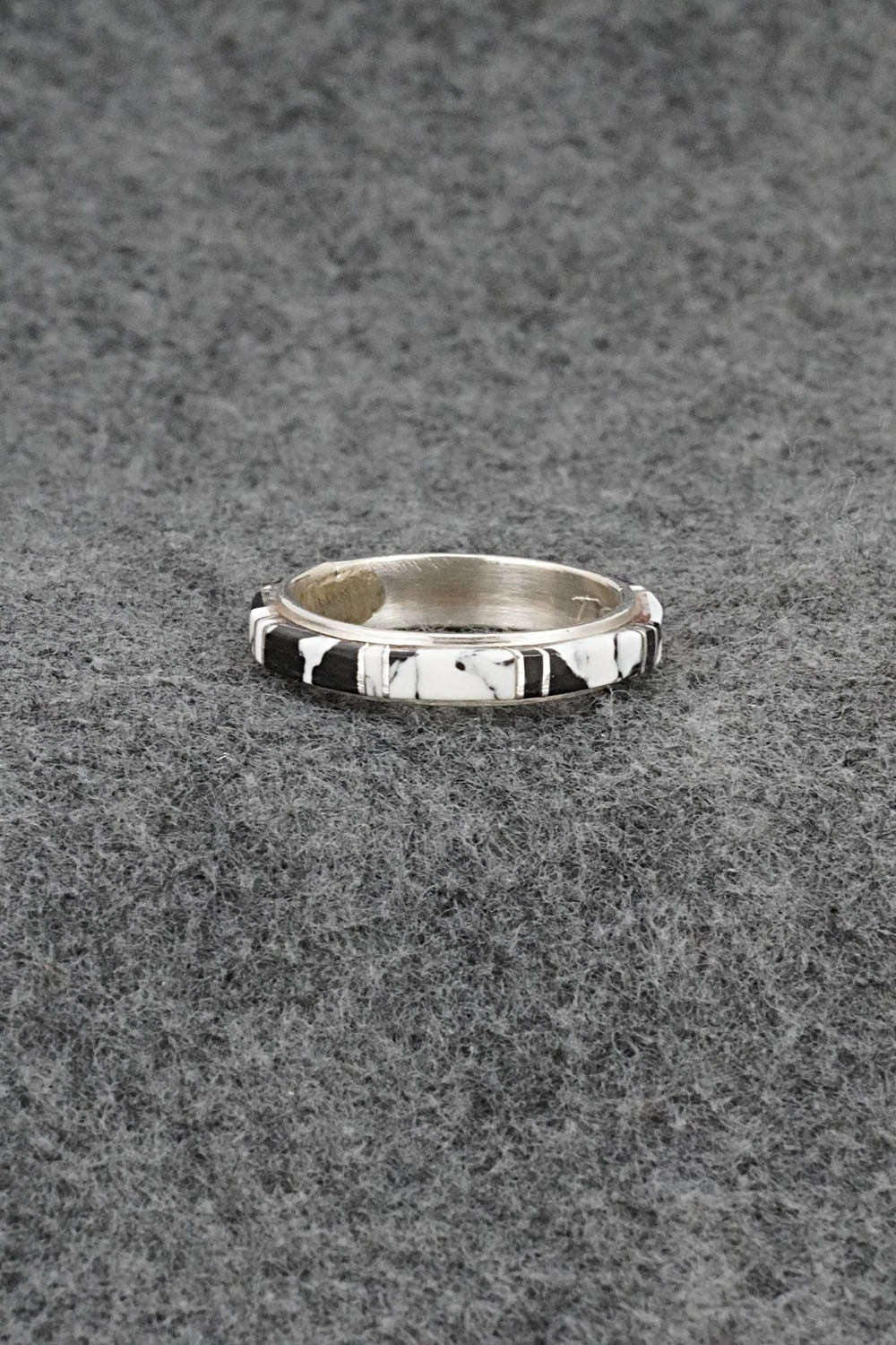White Buffalo & Sterling Silver Ring - Terrance Panteah - Size 10.5