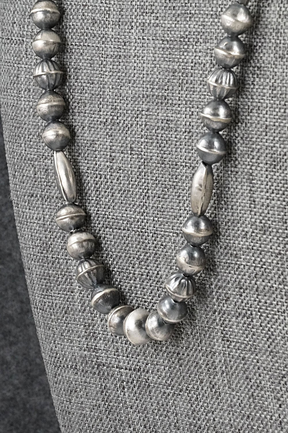 Sterling Silver Navajo Pearl Necklace 20" - Vintage