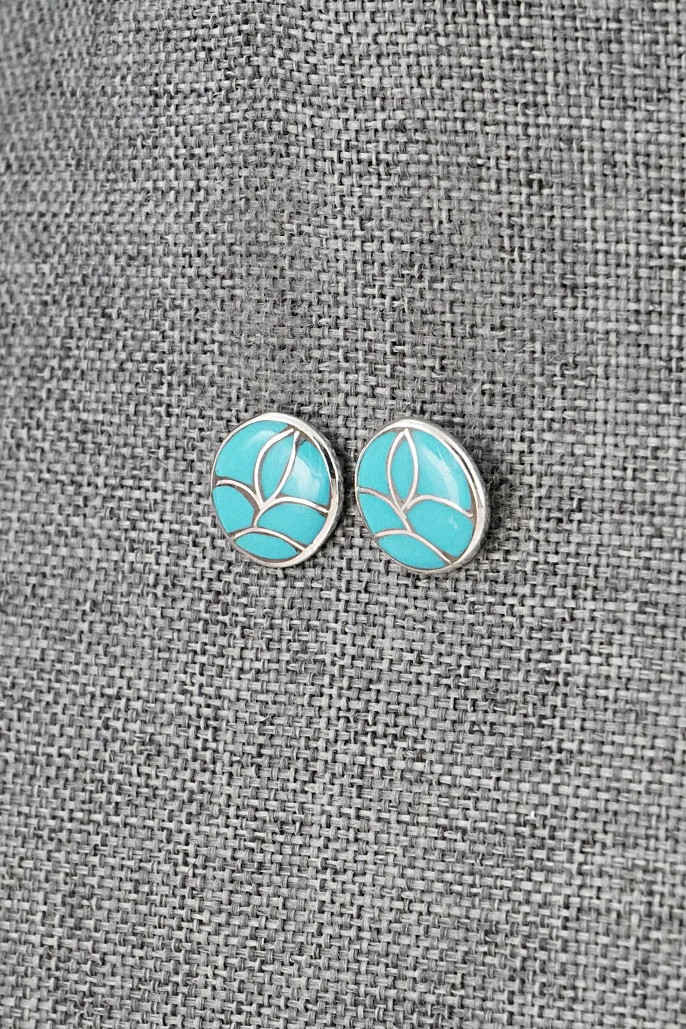 Turquoise & Sterling Silver Earrings - Orena Leekya